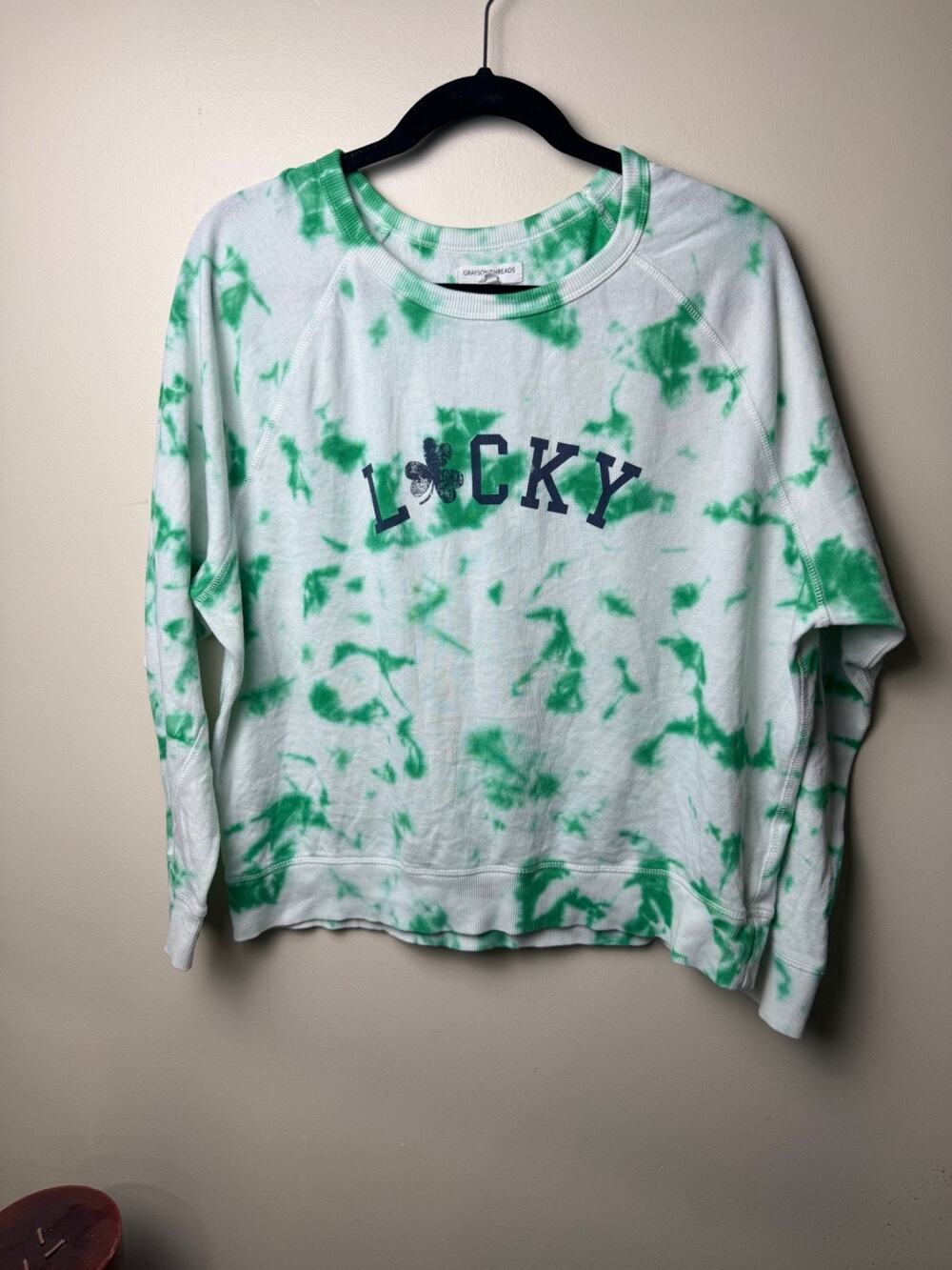 Grayson Threads Womens Lucky Sweatshirt Size Medium St Patricks Day Irish Green